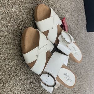 Tan and white not used new never worn